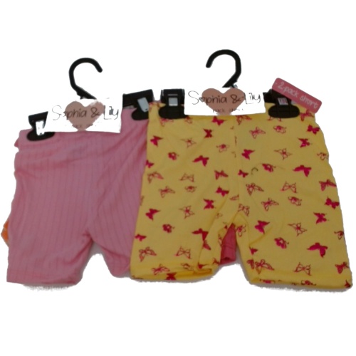 Bike Shorts Girls Size 4-6x 2pk. Sophia & Lily