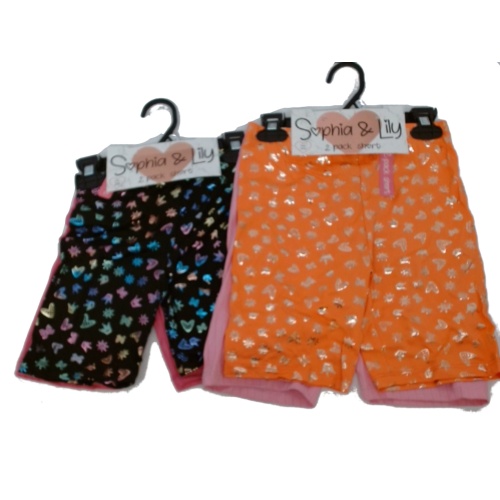 Bike Shorts Girls Size 7-16 2pk. Sophia & Lily