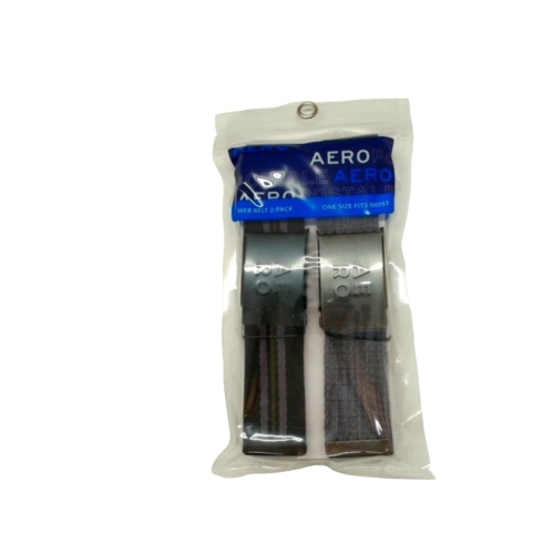 Web Belt 2pk. Black w/Grey/Tan Stripe & Grey Aeropostale