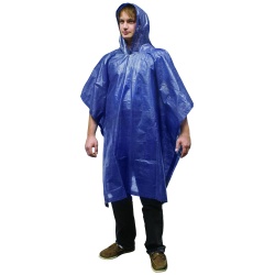Lightweight Emergency Poncho - Wetskins 43.5 Inch Across Shoulders 39 Inch Height + Hood