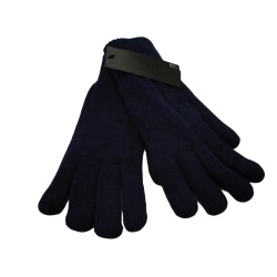 Ladies Gloves Navy Chenille Fits