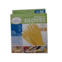 All Purpose Gloves Medium Latex Long Sleeve The Crown Choice