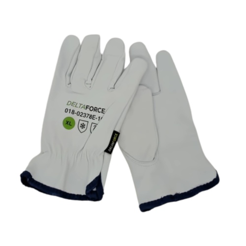Driver Gloves Goatskin Fleece Lined XL White Deltaforce