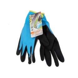 Gloves Rubber Coated Palm Medium Black/Blue Sure Grip