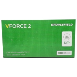 Vinyl Gloves Small 100pk. Disposable Clear Or Blue Vforce 2