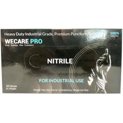 WECARE PRO- Disposable Black Nitrile Gloves XL