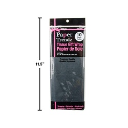 Tissue Paper Wrapping Black 10 sheets 20x26 50.8x66cm