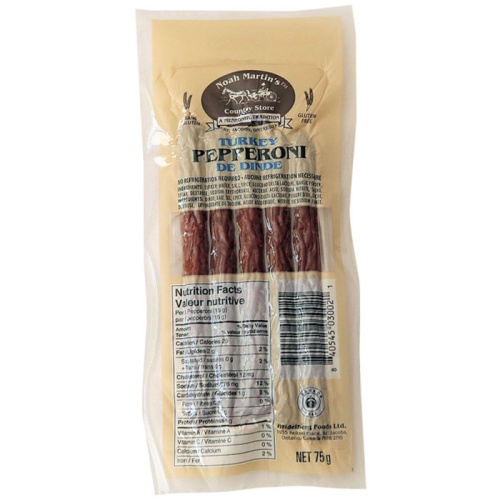 Pepperoni - Turkey mild 5 pcs 75g - Heidelberg Foods Ltd. Made in Canada