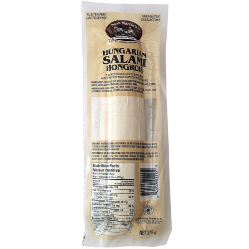 Salami - Mild Hungarian Chubs 375g - Heidelberg Foods Ltd. Made in Canada