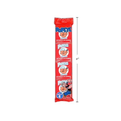 Popeye Candy Sticks 4pk 64g.