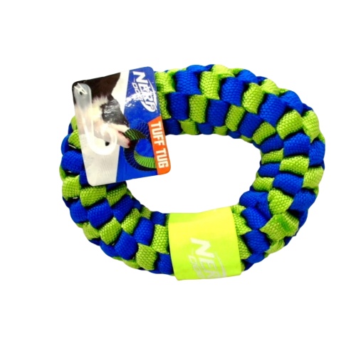 Dog Toy Braided Twist Ring Nerf Dog