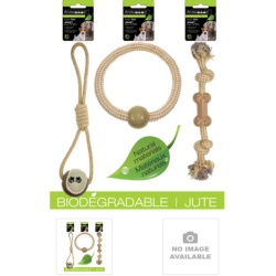 Dog toys made with biodegradable jute - 3 Assorted