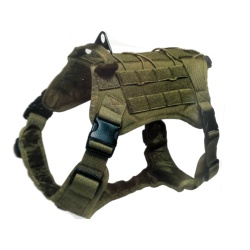 K-9 Tactical M.O.L.L.E. dog vest Large 4 quick buckles service dog patch included 30-45kg