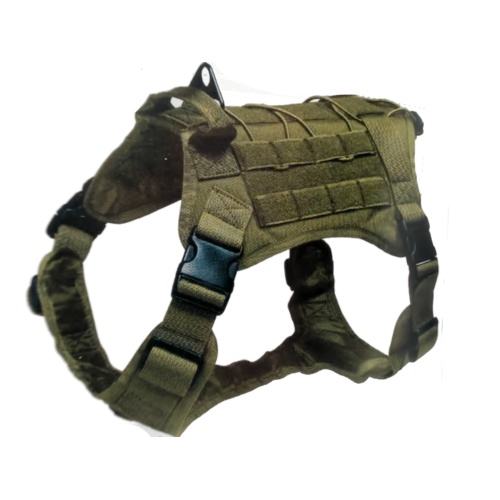 K-9 Tactical M.O.L.L.E. dog vest Large 4 quick buckles service dog patch included 30-45kg