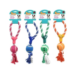 Rope Throw Toy w/Ball 12 Paws"