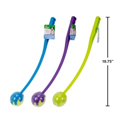 Tennis Ball and Thrower 3 colours 19.75 inch - Paws