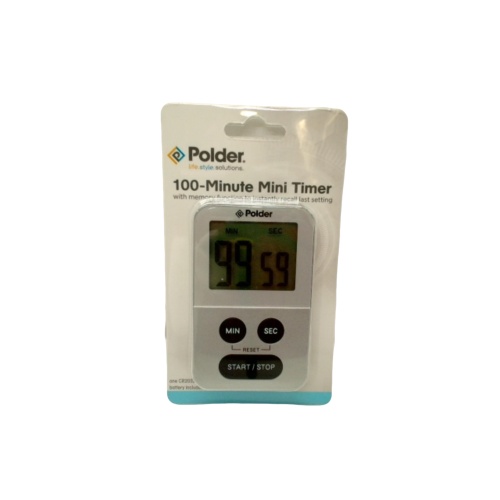 100 Minute Mini Timer Polder (silver)