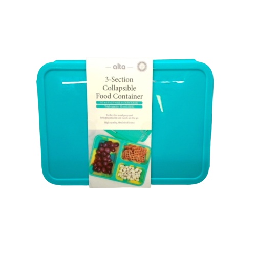 3 Section Collapsible Food Container 35oz. 8.7 X 6.5