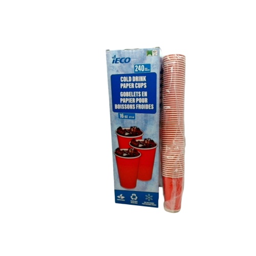 Cold Drink Paper Cups 16oz. 240pk. Ieco (or $5.99/60)
