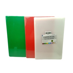 Commercial Cutting Board 18 x 12" x 0.5" HDPE Plastic Ass't Colours Thirteen Chefs"