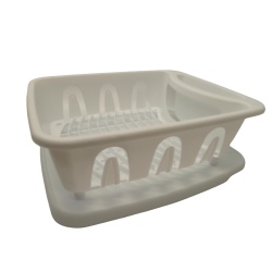 dish drainer Plastic with board - white 14x12.2x5.1 inches