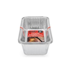 FOIL ALUMINUM 2 LB LOAF PANS 3/PK TITAN