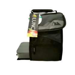 Insulated Lunch Bag Hi-Top w/Food Container Black