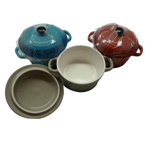Oven Dish 283mL Round Ceramic Assorted Colours - each sold individually