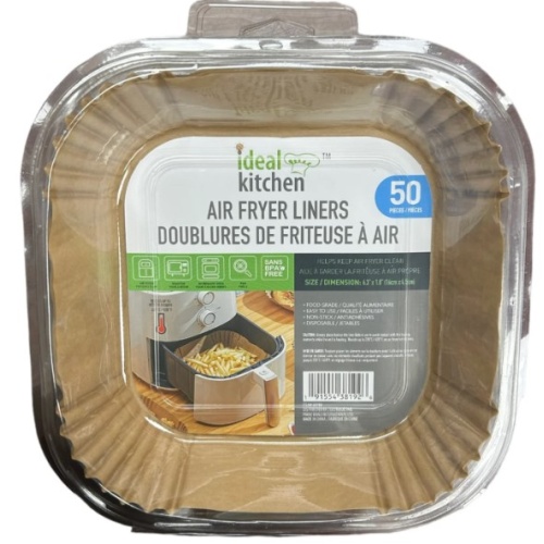 Paper Liner Air Fryer Square 16cm Ideal Kitchen