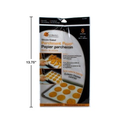 Parchment Paper 8-pc 15x 12",Silicone Coated printed bag Luciano"