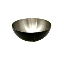 Salad Bowl 9.75 Diam. Stainless Steel & Black Natural Living"