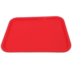 Serving Tray 16.25 X 12" Red Plastic"
