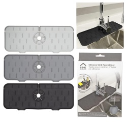 SILICONE SINK FAUCET MAT 36.5X14CM, 3 colours Home Essentials