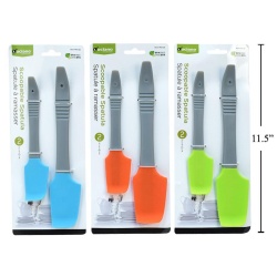 Silicone Spatula 2-Pc. 3 Colours Luciano
