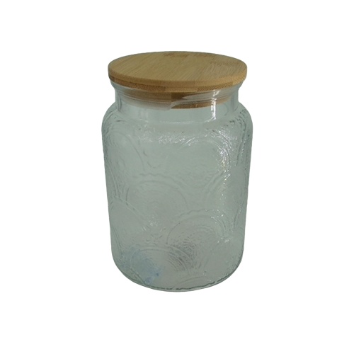 Storage jar with bamboo lid 1L 34oz