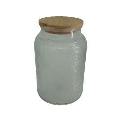Storage jar with bamboo lid 1.5L 51oz