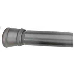 Adjustable tension shower curtain rod 41-74 inch 104x188cm silver