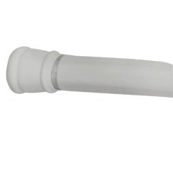 Adjustable tension shower curtain rod 41-74 inch 104x188cm white