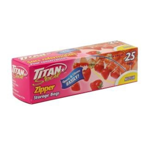 zipper storage bags Medium 25/bx 24/cs Titan