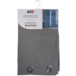 Curtain 54X84FuLinen Blkout-Gry"