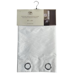 Curtain 54X84 Blkout Fu Silk White"