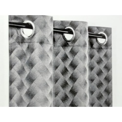 curtain Jacquard grey with metal grommets - brayden 54x84 inch 1.37x2.13m