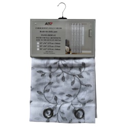 Curtain Sheer 54X84W/Gry Leaf"