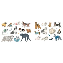 Swedish Dish Cloth Set Of 2 Dogs Asstd 7.6 X 6.7" X 0.16"h"