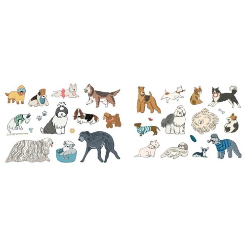 Swedish Dish Cloth Set Of 2 Dogs Asstd 7.6 X 6.7