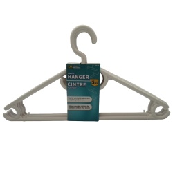 clothes hanger plastic - 5 piece white