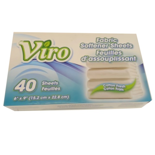 Fabric Softener Dryer Sheets Cotton Fresh 40 Sheets Viro


 Viro