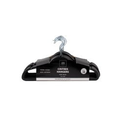 Plastic Clothes Hanger 20 Pack - Black