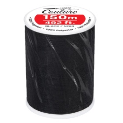 Polyester Thread, 150m, Black Hauz