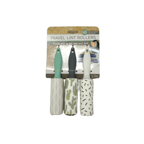 Travel Lint Rollers 3pk. 40 Sheets Per Roller